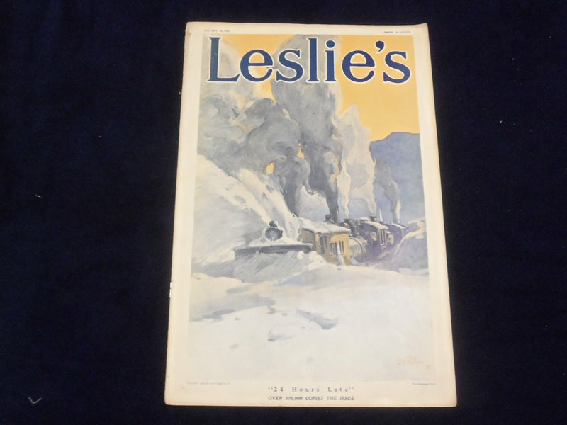1913 JANUARY 16 LESLIE'S WEEKLY MAGAZINE - 24 HOURS LATE - ST 6075