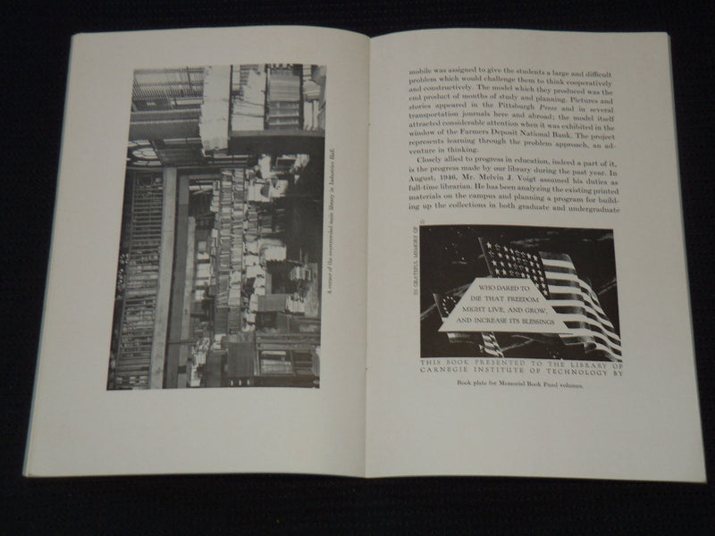 1947 NOVEMBER CARNEGIE INSTITUTE OF TECHNOLOGY REPORT - SCHENLEY PARK - J 8066