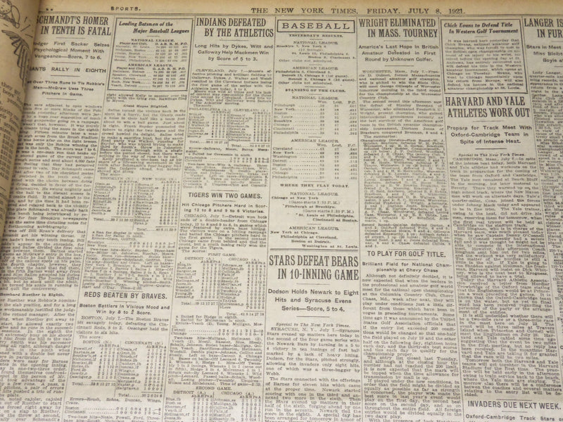 1921 JULY 8 NEW YORK TIMES NEWSPAPER- WARSHIPS ARRIVE, TAMPICO EXCILED - NT 8697
