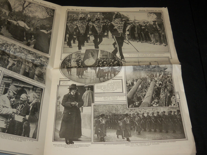1915 NOVEMBER 21 NEW YORK TIMES PICTURE SECTION - WINSTON CHURCHILL - NP 5600