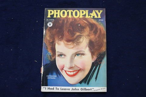 1934 APRIL PHOTOPLAY MAGAZINE - KATHERINE HEPBURN COVER - E 17872