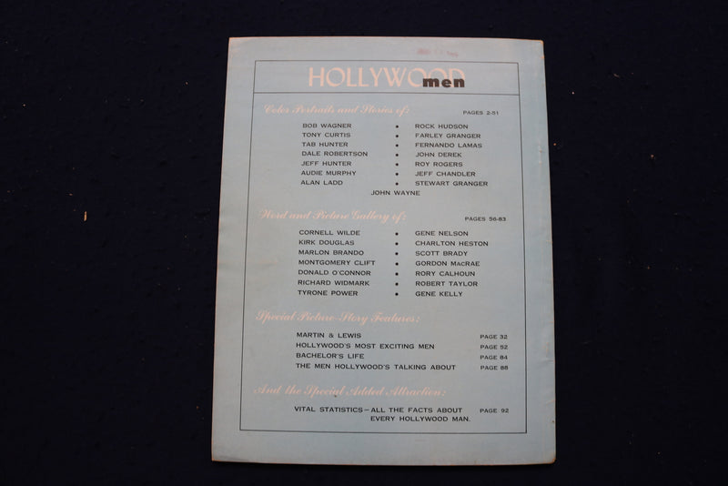 1953 HOLLYWOOD MEN MAGAZINE - TONY CURTIS COVER - E 12917