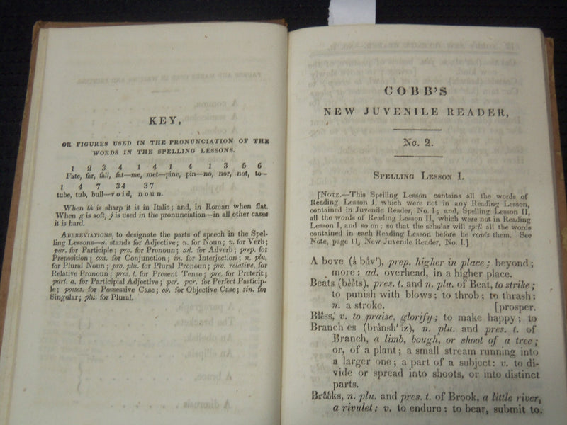 1847 COBB'S NEW JUVENILE READER VOLUME 1 & 2 - LYMAN COBB - K 2595