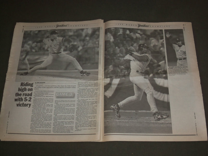 1996 OCTOBER 28 NEW YORK DAILY NEWS - NEW YORK YANKESS WIN WORLD SERIES- NP 3053