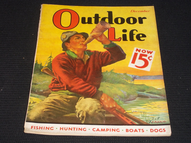 1937 DECEMBER OUTDOOR LIFE MAGAZINE - FISHING HUNTING CAMPING COVER - E 5695
