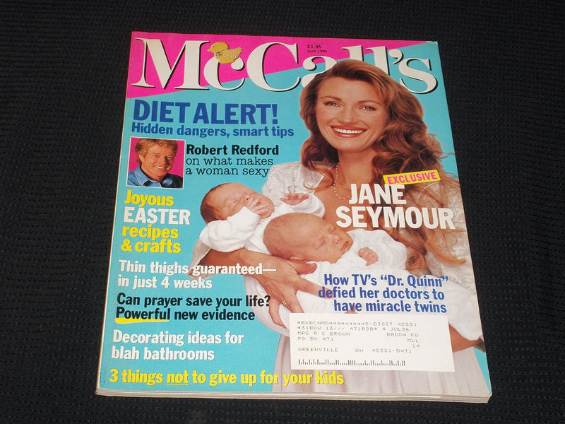 1996 APRIL MCCALL'S MAGAZINE - JANE SEYMOUR FRONT COVER - E 565