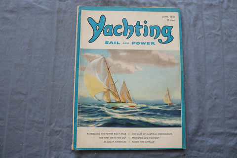 1956 JUNE YACHTING MAGAZINE - PATROLLING THE POWER BOAT RACE - E 9412