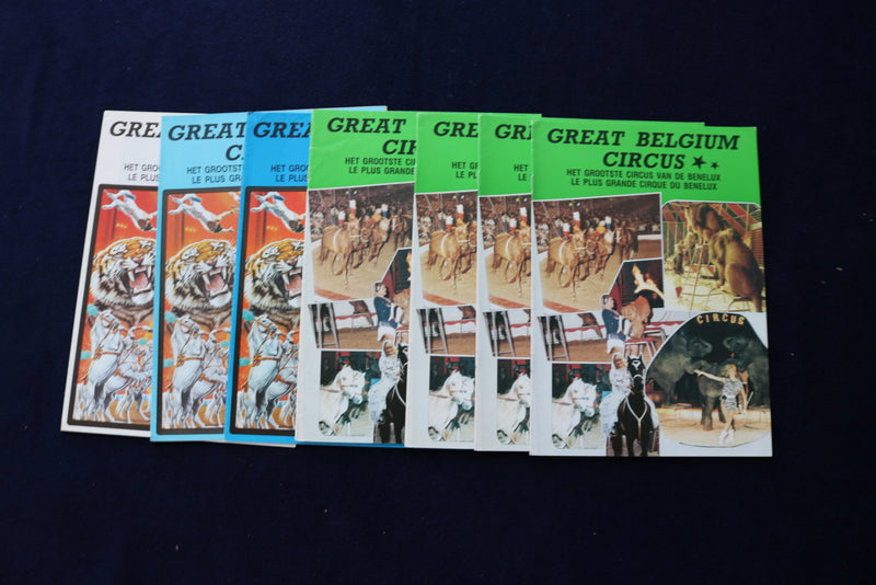 1989-1991 GREAT BELGIUM CIRCUS PROGRAMS - LOT OF 7 - O 3523