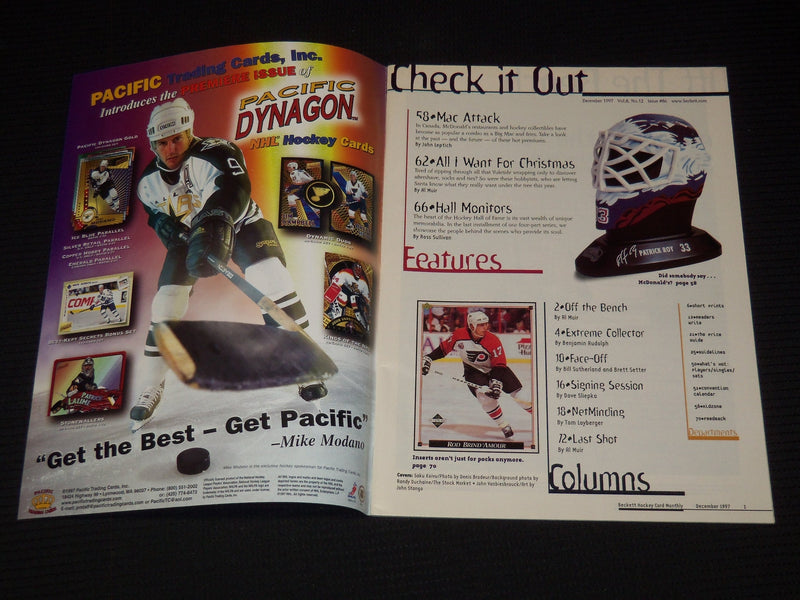 1997 DECEMBER BECKETT HOCKEY CARD MONTHLY MAGAZINE - PRICE GUIDE - F 254T