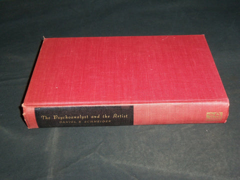1954 THE PSCHONANALYST AND THE ARTIST HARDCOVER BOOK BY SCHNEIDER - KD 6924
