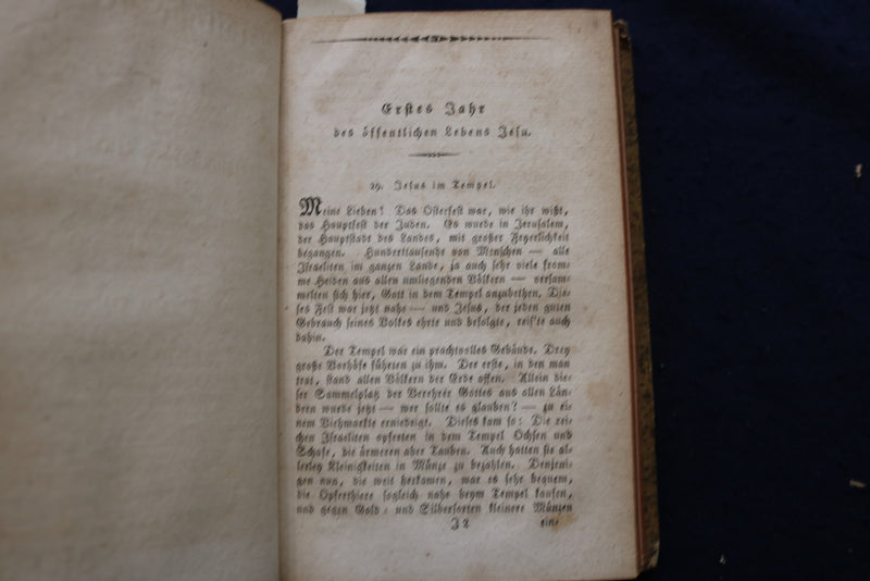 1833 BIBLISCHE GESCHICHTE FUR KINDER HARDCOVER BOOK - GERMAN - KD 9554