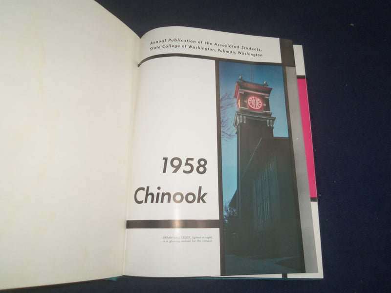 1958 CHINOOK WASHINGTON STATE COLLEGE YEARBOOK - PULLMAN, WASHINGTON - YB 2344