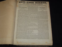 1827-1828 NEW YORK MIRROR AND LADIES GAZETTE BOUND VOLUME - R 89D