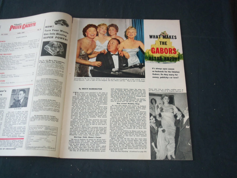 1957 JUNE THE NATIONAL POLICE GAZETTE MAGAZINE - ZSA ZSA GABOR - B 5676