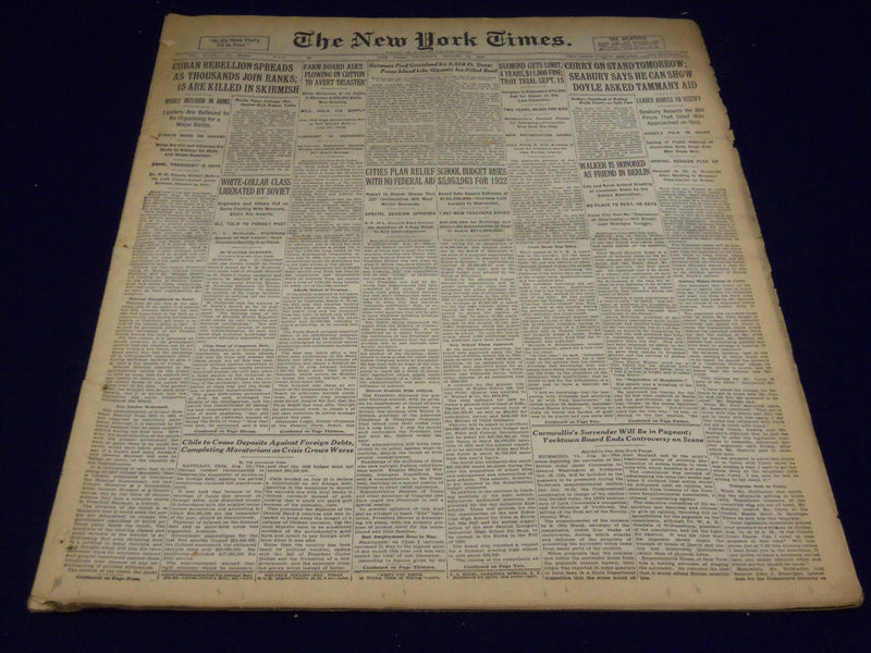 1931 AUGUST 13 NEW YORK TIMES - DIAMOND GETS 4 YEARS - NT 3925