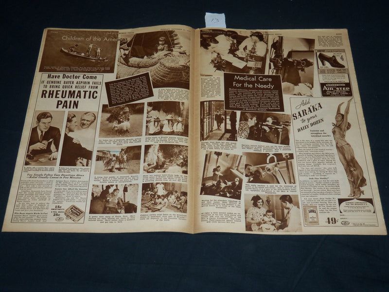 1938 OCT 23 THE PITTSBURGH PRESS SUNDAY ROTO SECTION - ANNA NEAGLE - NP 4554