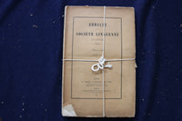 1847-1894 ANNALES DE LA SOCIETE LINNEENNE DE LYON BOUND VOLUMES-LOT OF 13-O 3495