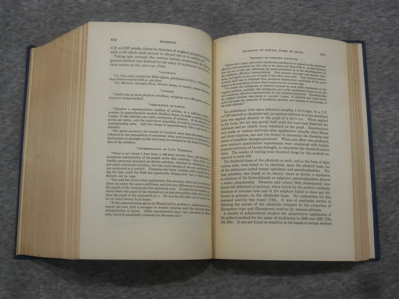 1931 BIOASSAYS - QUANTITATIVE PHARMACOLOGY BY JAMES C. MUNCH - KD 2758X