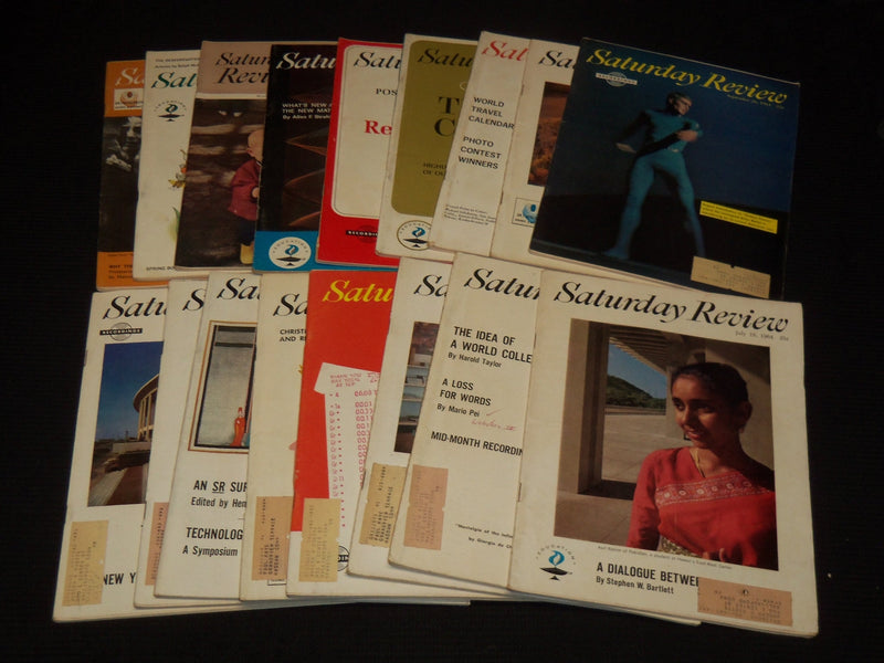 1964 SATURDAY REVIEW MAGAZINES LOT OF 17 ISSUES - NICE COVERS - WR 104C