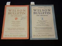 1937 WILSON BULLETIN FOR LIBRARIANS LOT OF 2 - H. W. WILSON COMPANY - K 2108