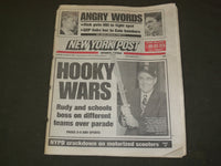 2000 OCTOBER 28 NEW YORK POST NEWSPAPER - RUDY GIULIANI - HOOKY WARS - NP 3107