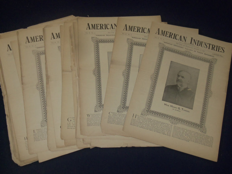 1893 AMERICAN INDUSTRIES MAGAZINE LOT OF 31 ISSUES - ILLUSTRATIONS- NP 1816