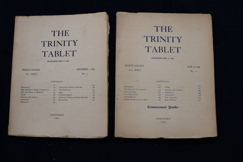 1895-1897 THE TRINITY TABLET MAGAZINE - LOT OF 14 - O 3432