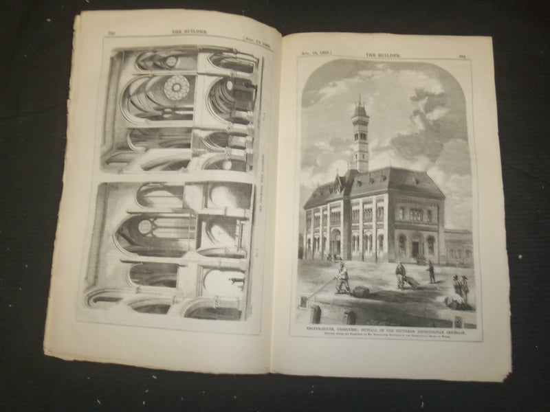 1865 AUGUST 19 THE BUILDER ARCHITECT MAGAZINE - ILLUSTRATIONS - ST 416B