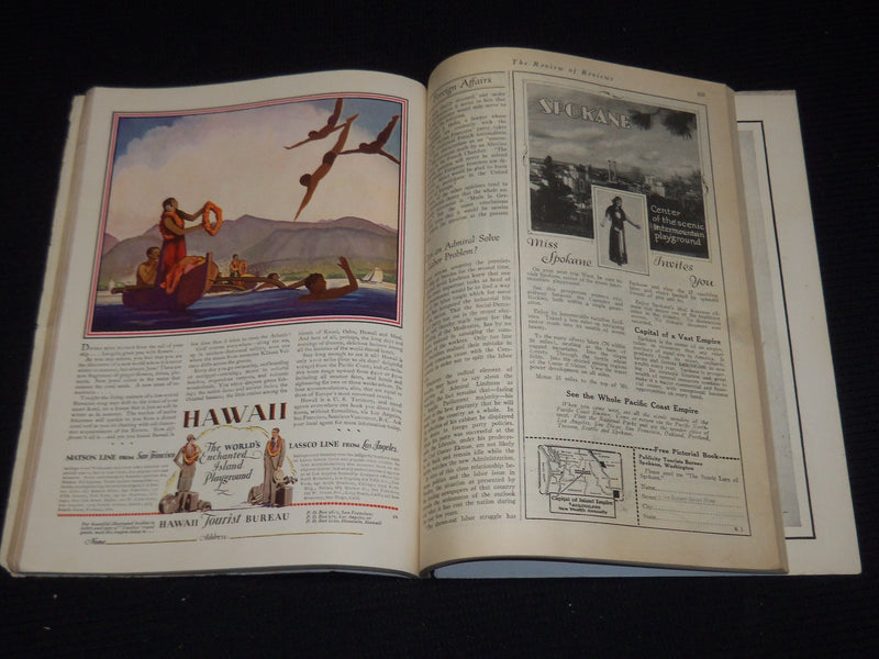 1929 JAN-DEC REVIEW OF REVIEWS MAGAZINES LOT OF 12 - COMPLETE YEAR - O 1125