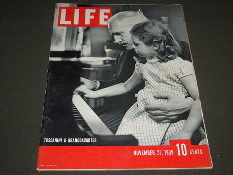 1939 NOVEMBER 27 LIFE MAGAZINE - ARTURO TOSCANINI COVER - L 158