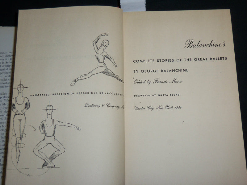 1954 BALANCHINE'S COMPLETE STORIES OF THE GREAT BALLETS HARDCOVER BOOK - KD 7032