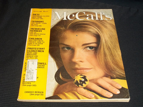 1968 FEBRUARY MCCALL'S MAGAZINE - CANDICE BERGEN FRONT COVER - E 1160