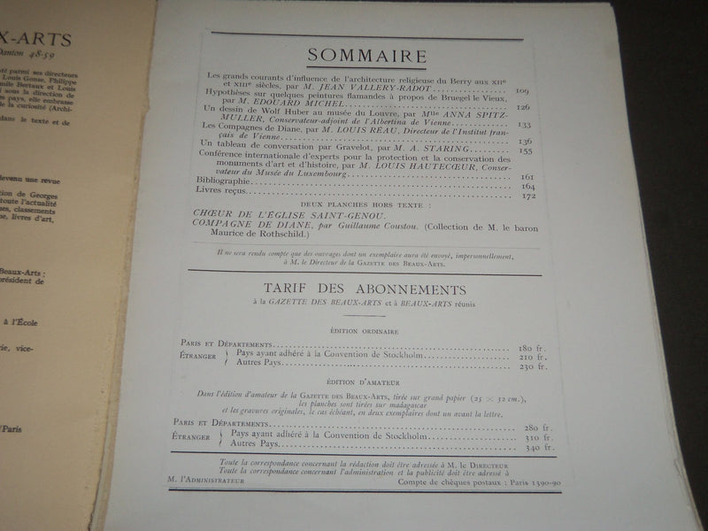 1932 GAZETTE DES BEAUX-ARTS FRENCH MAGAZINE LOT OF 11 - COMPLETE YEAR - O 3035