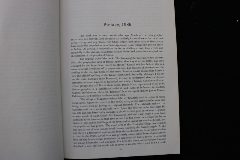 1967 THE KANURI OF BORNO SOFTCOVER BOOK BY RONALD COHEN - K 3540