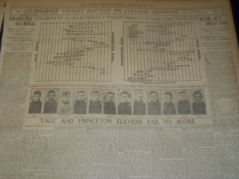 1906 NOVEMBER 18 THE BOSTON HERALD - HARVARD TRIUMPHANT OVER DARTMOUTH - BH 133