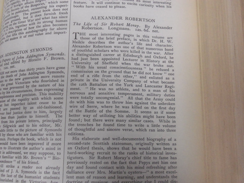 1923 SATURDAY REVIEW 2 BOUND VOLUMES - COMPLETE YR- PUBLISHED IN LONDON - R 1127