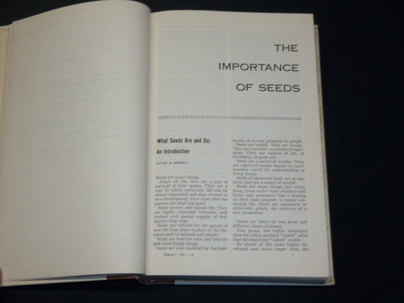 1961 SEEDS THE YEARBOOK OF AGRICULTURE BOOK - U. S. DEPT AGRICULTURE - KD 2756Q