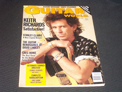 1988 DECEMBER GUITAR WORLD MAGAZINE - KEITH RICHARDS FRONT COVER - E 307