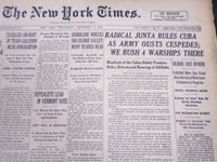 1933 SEPTEMBER 6 NEW YORK TIMES - RADICAL JUNTA RULES CUBA - NT 5262