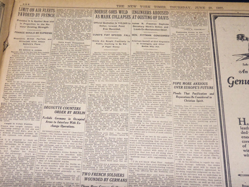 1923 JUNE 28 NEW YORK TIMES - PLAN UPTOWN ARENA TWICE GARDENS SIZE - NT 8723