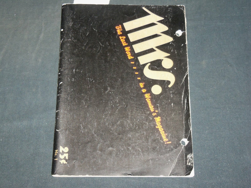 1938 MRS. THE LAST WORD IN A WOMAN'S MAGAZINE ISSUE NO. 1 - J 5954