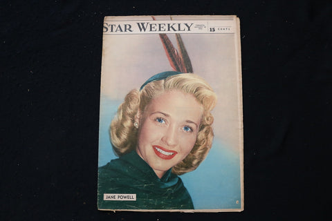 1952 JANUARY 26 STAR WEEKLY MAGAZINE - JANE POWELL COVER - E 26138