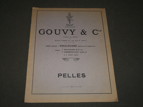 1930 GOUVY & CIE PELLES FRENCH CATALOGUE- SHOVELS - GREAT ILLUSTRATIONS - FR 520