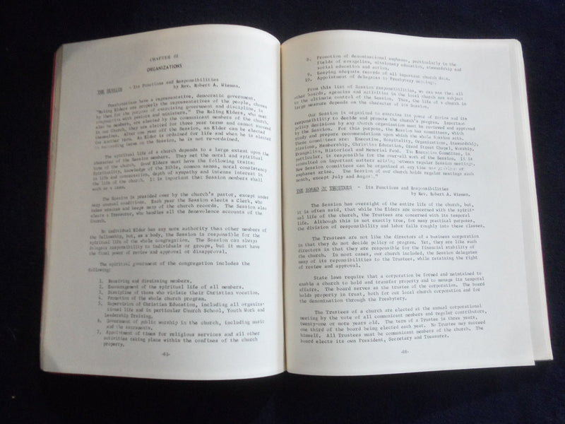 1976 THE HISTORY OF SECOND PRESBYTERIAN CHURCH RAHWAY, NJ SOFTCOVER BOOK-KD 8713