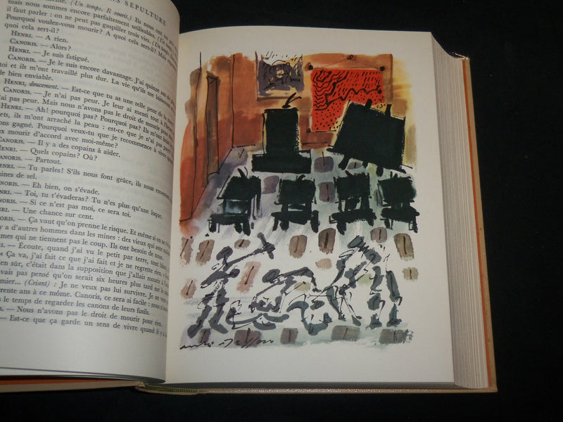 1962 THEATRE HARDCOVER BOOK BY JEAN-PAUL SARTRE W/ SLIPCASE - FRENCH - KD 6741
