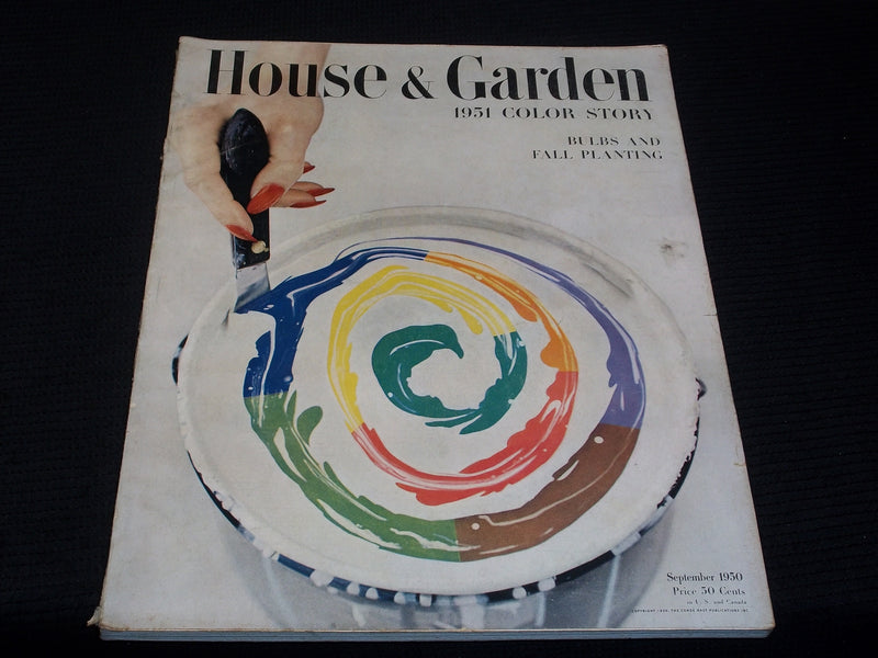 1950 SEPTEMBER HOUSE & GARDEN MAGAZINE - 1951 COLOR STORY FRONT COVER - E 5122