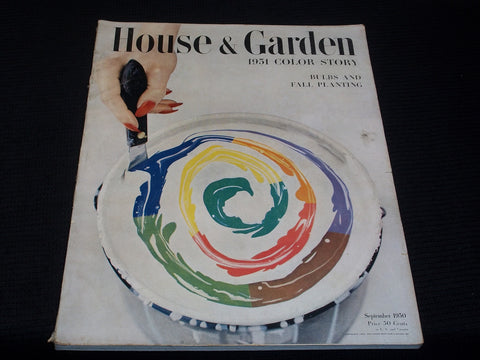 1950 SEPTEMBER HOUSE & GARDEN MAGAZINE - 1951 COLOR STORY FRONT COVER - E 5122
