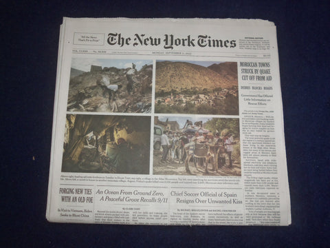 2023 SEPTEMBER 11 NEW YORK TIMES-MOROCCAN TOWNS STRUCK BY QUAKE CUT OFF FROM AID