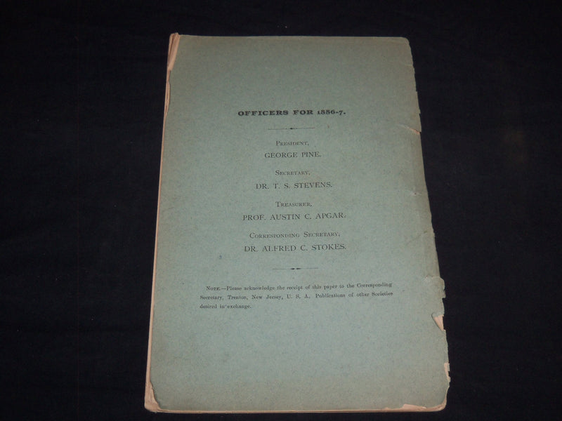 1887 JANUARY THE TRENTON NATURAL HISTORY SOCIETY JOURNAL - J 8711