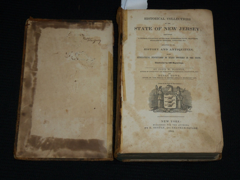 1844 HISTORICAL COLLECTIONS OF THE STATE OF NEW JERSEY BY JOHN BARBER - KD 7355